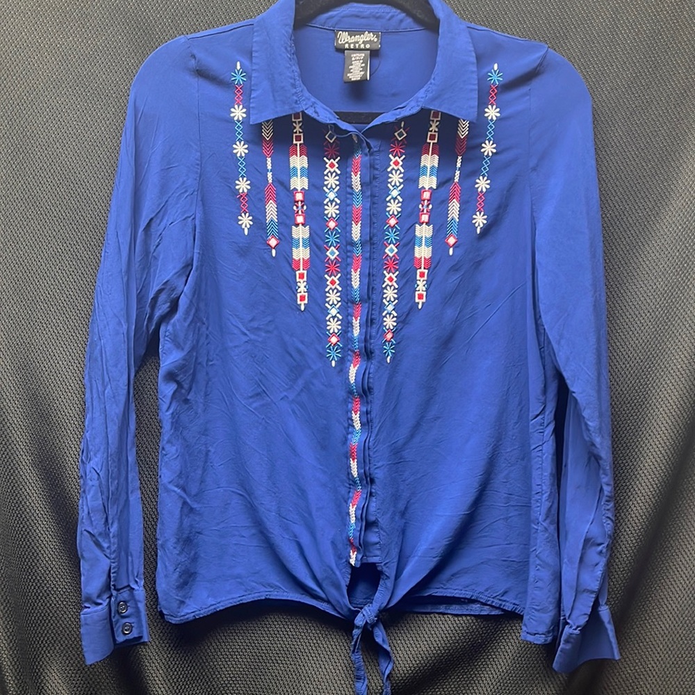 Wrangler Retro Button Up Blouse - image 1
